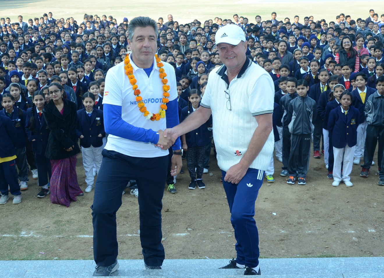 Pragatians having share special moment with Bruce Adams (australian cricket coach) George bejcuse (Spanish football coach)