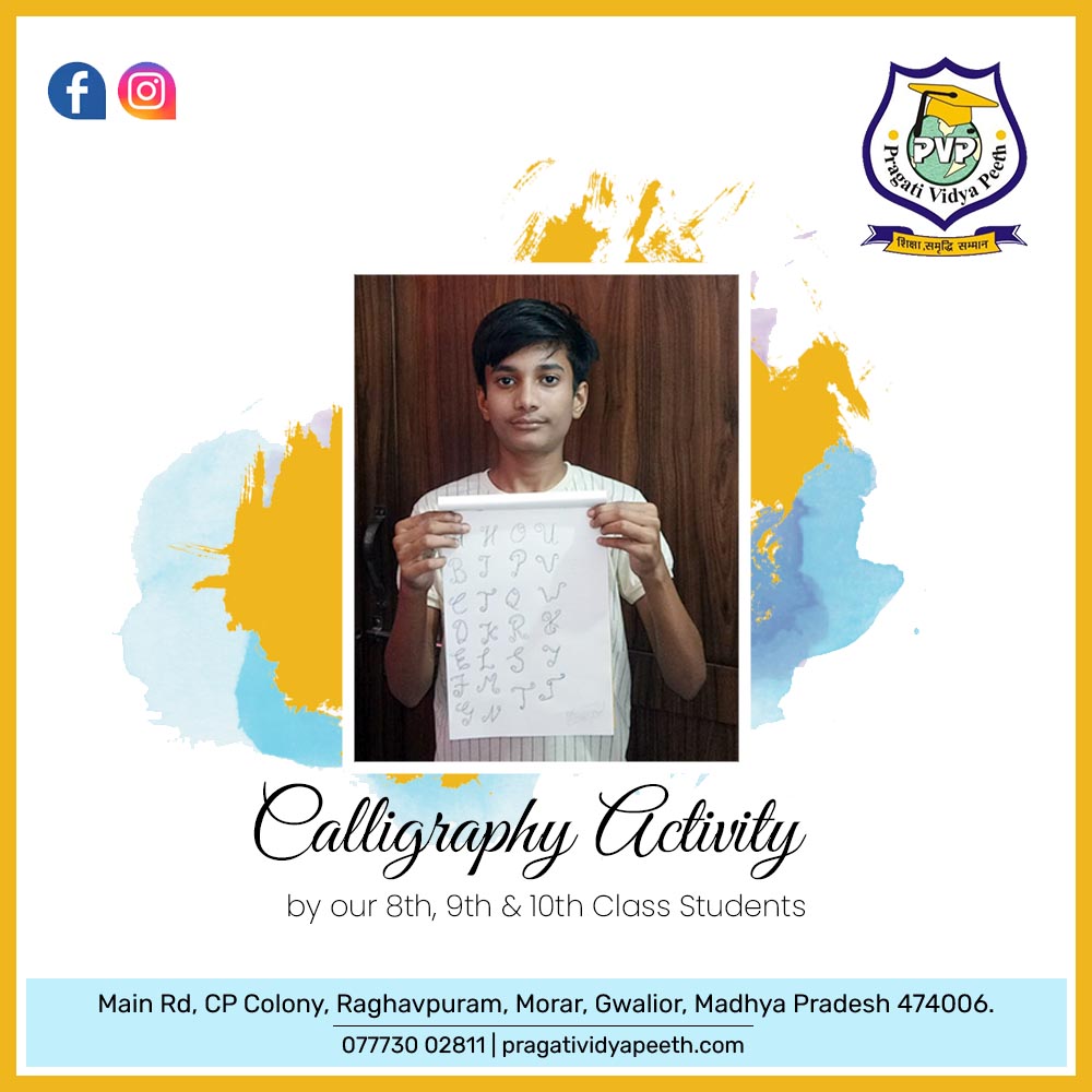 Activity is the only road to knowledge. Keeping the same in mind today Basic  Calligraphy class was conducted for our students. Please find glimpses of Pragatians online Calligraphy activity...