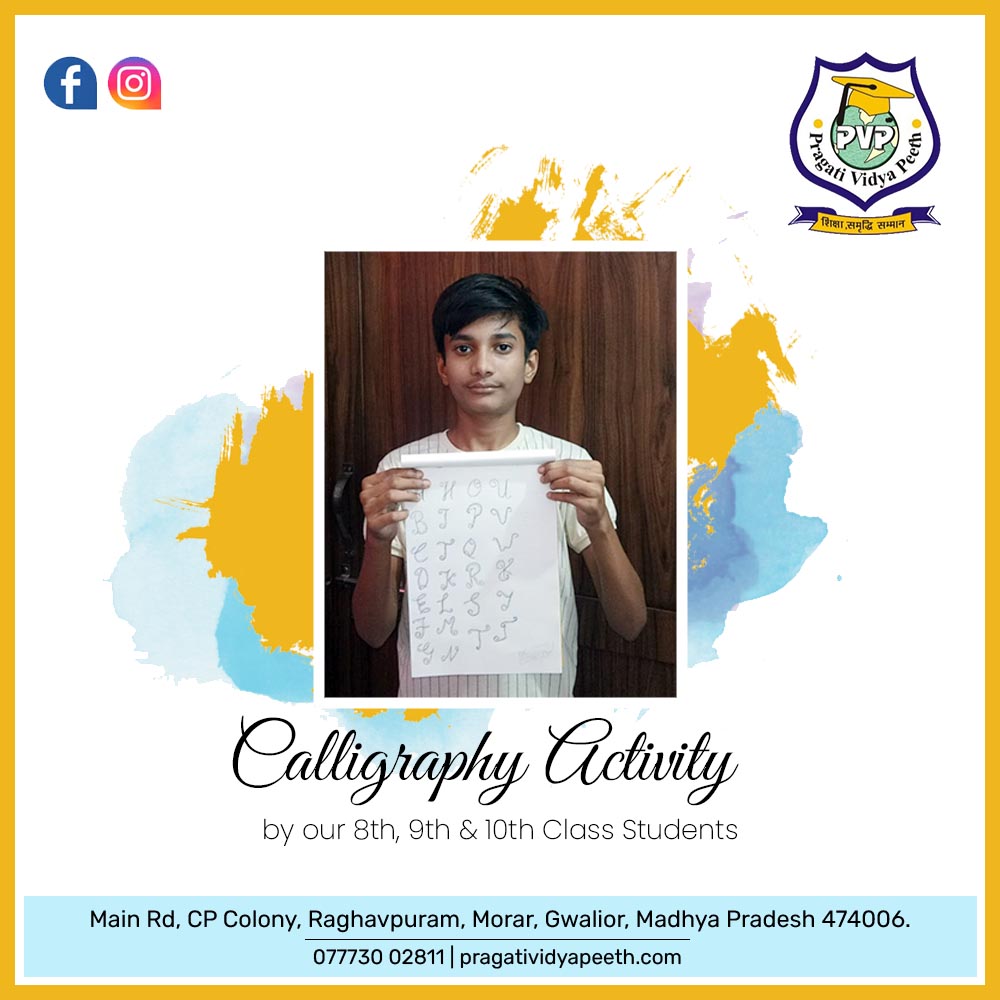 Activity is the only road to knowledge. Keeping the same in mind today Basic  Calligraphy class was conducted for our students. Please find glimpses of Pragatians online Calligraphy activity...