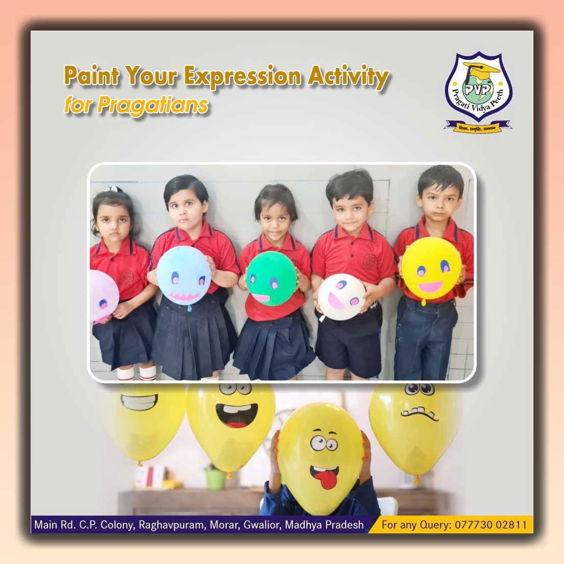 Paper Pasting Activity & Paint Your Expression Activity for Pragatians