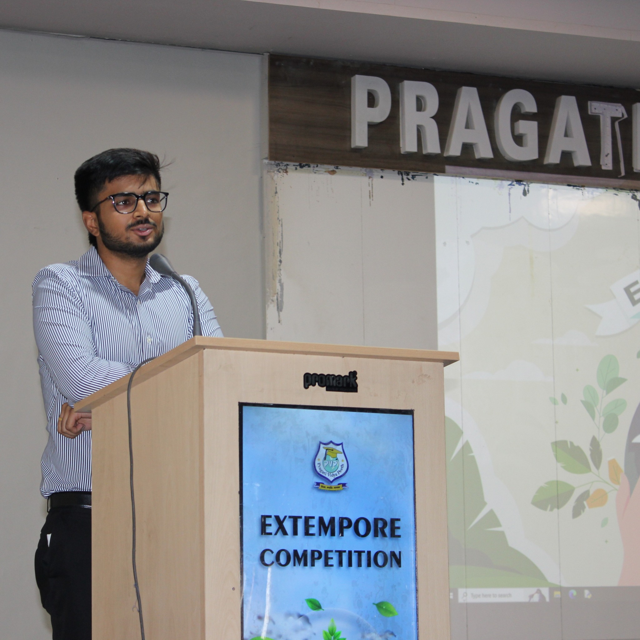 extempore competition on the theme of Protecting Our Mother Earth