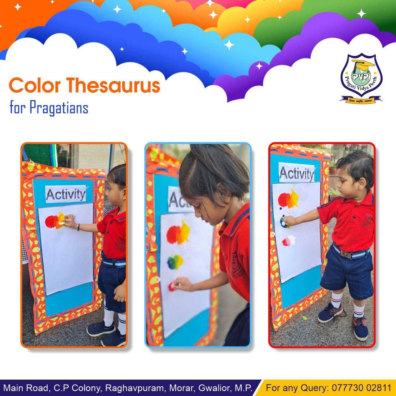 Color Thesaurus activity for little pragatians