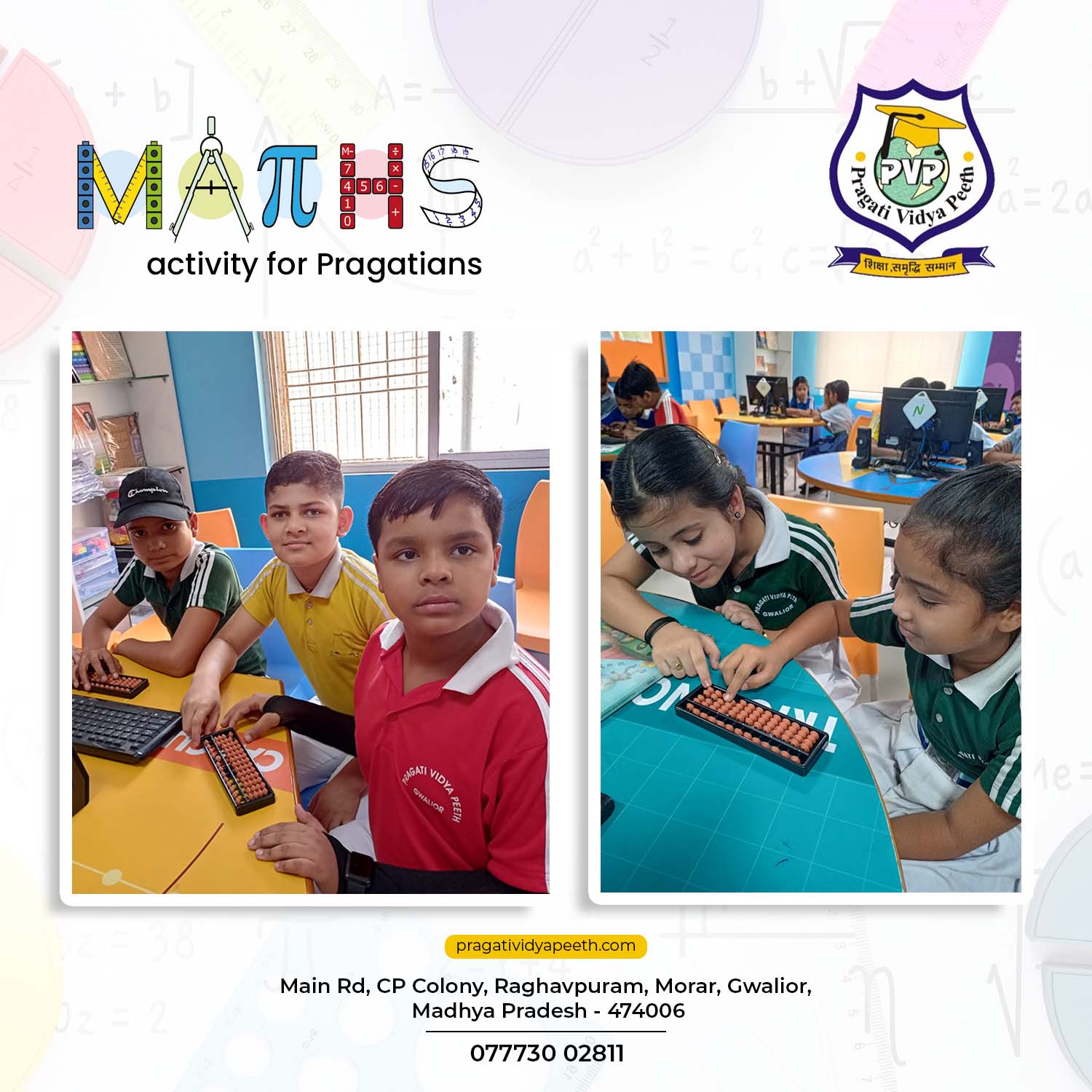 Maths activity for Pragatians