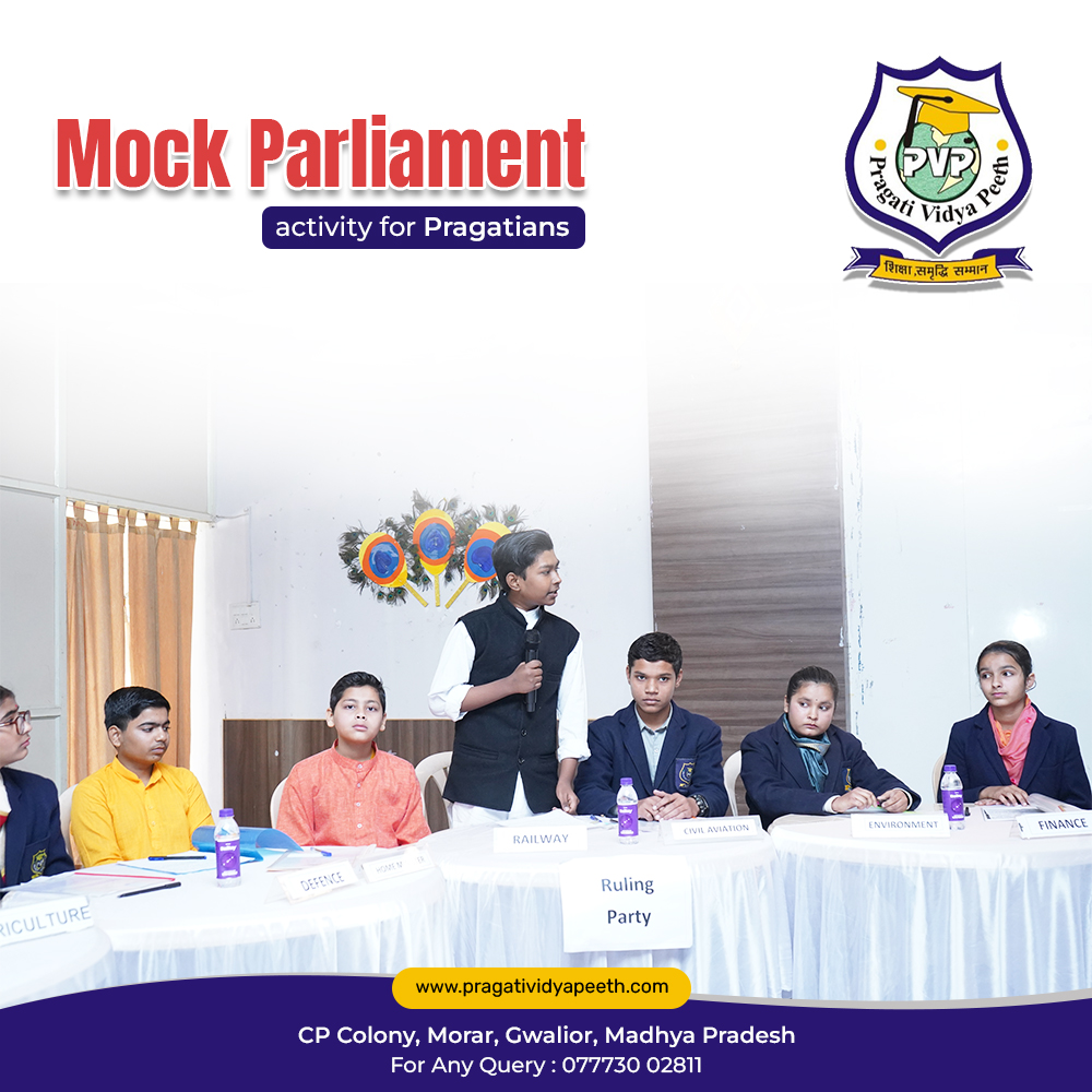 Mock Parliament activity for Pragatians